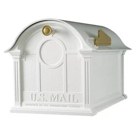 Whitehall Products 445025814837 Balmoral White Mailbox