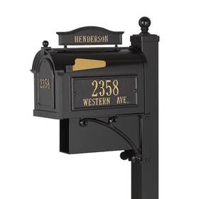 Whitehall Products 719455163146 Ultimate Black Streetside Mailbox