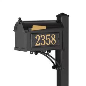 Whitehall Products 726084665637 Superior Black Streetside Mailbox
