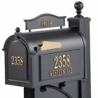 Whitehall Products Deluxe Mailbox Post And Brackets In Black 719455160190