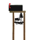 Moose151a Wildlife Rustic Mailbox Moose Log Decor Post-clingermans Cedar