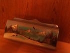 - " Wildlife Scene Usa Steel Mountain "winter Mailbox Handpainted Vintage