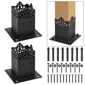 Wimart 766162624941 Creative Design 4x4 Post Base Square Bracket For Fence Mailbox Dec