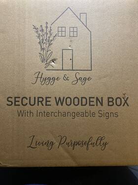 Zxmdhhkwk67 Wisfor Rustic Solid Burnt Wood Suggestion Box Donation Tip Collector With Signs And Key