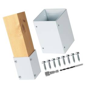 Wocepu 744252921408 Stainless Steel Adjustable Range 3.3 Inch -6 Post Protector Protects Wooden Ma