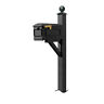 Wpd-nb-s4-lmc-blk Qualarc Mailbox No Base Large Ball Finial Black 852251008294
