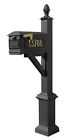 Wpd-sb1-s3-lm-3p-blk Qualarc Westhaven Lewiston Mailbox With Post Included