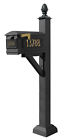 Wpd-sc2-s3-lm-3p-blk Qualarc Westhaven Lewiston Mailbox With Post Included