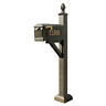 Wpd-sc2-s3-lm-3p-brz Qualarc Mailbox Cast Plates Square Collar And Pineapple 852251008508