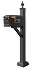 Wpd-sc2-s5-lm-3p-blk Qualarc Westhaven Lewiston Mailbox With Post Included