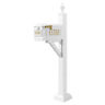 Wpd-sc2-s5-lm-3p-wht Qualarc Mailbox Cast Plates Square Collar And Urn 852251008577