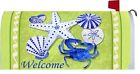 Wrap Blue Seashells Crab Coastal Starfish Mailbox Sea Welcome Magnetic Urchin