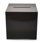 X0019xgtbr Source One Black Acrylic Cube Donation Box With Deluxe Rear
