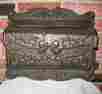 X2362 Serendippity Mail Box Wall Mount Cast Iron Slotted Keyed Rust 786295161731