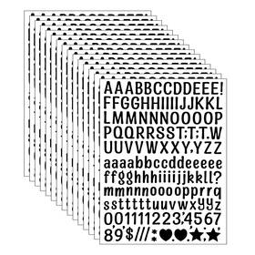 Bfx5seml Xelsluthe 754125 1 15 Sheet Black Vinyl Small Letter Stickers Self Adhesive Alphabet