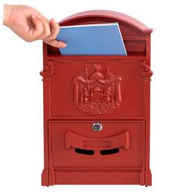 B0by933wyd Xhlokk Wall Mount Mailbox Rust-resistant Galvanized Steel Locking Outdoor Mail B