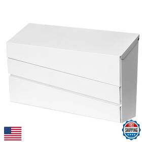 B0cth73cmk Xhlokk Wall Mount Mailbox Large Capacity Modern Outdoor Rust-proof Steel