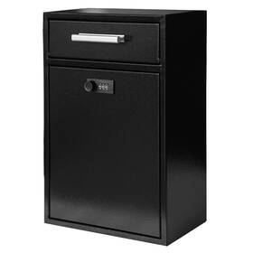 C-ma017-b-xl Xhlokk Combination Lock Wall-mount Mailbox Waterproof Morden Black Mailboxes For Out