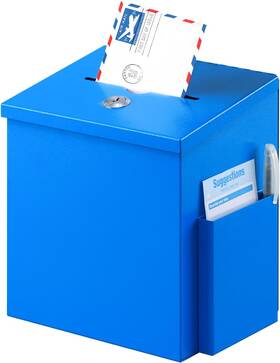 Xyd-direct 313035622674 Xydled Wall Mounted Suggestion Box Ballot Donation Mailbox With 50 Suggestio