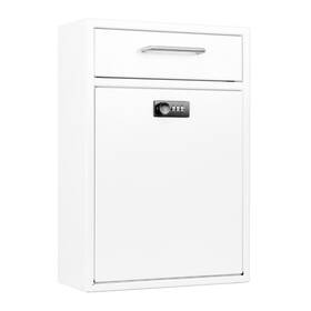 Xydled 786411066292 Wall-mount Mailbox With Combination Lock Steel Key Mail Boxes Outdoor