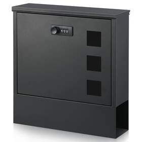 Xydled 786411066711 Mailbox With Combination Lock Large Capacity Wall Mounted Locking Lar