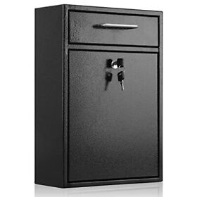Xydled Metal Mailbox Wall Mount Locking With Key Lock Medium W