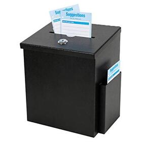 Xydled Wall Mounted Suggestion Box With Lock Ballot&donation 50 Free
