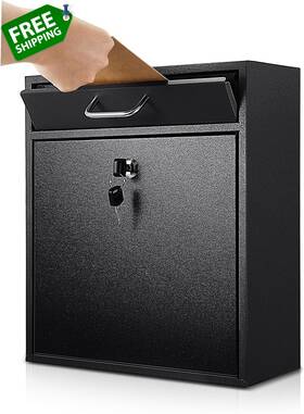 Yaocom 313102561554 Locking Mailbox With Key Lock Outdoor Large Wall Mount Securit