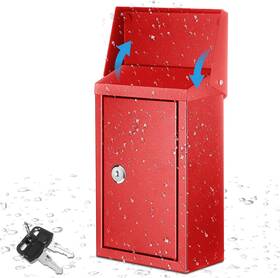 Yaocom 445008988999 Metal Locking Mailbox Wall Mount Key Drop For Outside Suggestion Box Mon