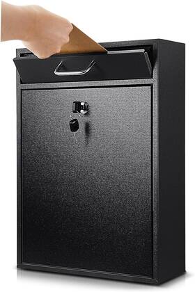 Yaocom 705353436574 Locking Mailbox With Key For Outdoor 16.2 X 11.2 4.7 Inches Large Wall Mount M