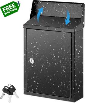 Yaocom 711181391473 Metal Locking Mailbox Wall Mount With Key Lock Drop Box Locked Mailboxes Ha