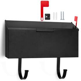 Xie-yaocom-1902 Yaocom Small Cast Wall Mount Mailbox For Outside Metal With Newspaper Hooks
