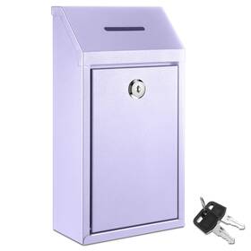 Xie-yaocom-2120 Yaocom Metal Donation Cash Box Collection Safe Suggestion With Lock Wall Mounted