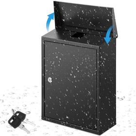 Xie-yaocom-2242 Yaocom Metal Locking Mailbox Wall Mount Key Drop For Outside Suggestion Box