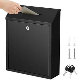 Xie-yaocom-2470 Yaocom Metal Donation Cash Box Collection Safe Suggestion With Lock Wall