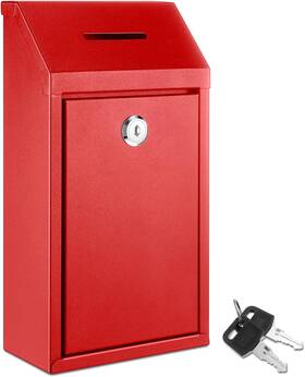 Xie-yaocom-258 Yaocom Metal Donation Box Collection Safe Suggestion With Lock Wall Mounted Mai