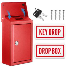 Xie-yaocom-2904 Yaocom Key Lockable Box With 2 Pcs Reflective Sign 10 X 5.5 3 Inch Metal Locking M