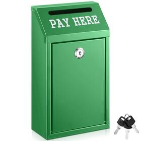 Xie-yaocom-3038 Yaocom Safe Cash Box Money Collection Metal Donation With Lock Wall Mount Pre Dr