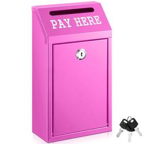 Xie-yaocom-3073 Yaocom Safe Cash Box Money Collection Metal Donation With Lock Wall Mount Pre Dr