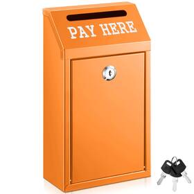 Xie-yaocom-3075 Yaocom Safe Cash Box Money Collection Metal Donation With Lock Wall Mount Pre Dr