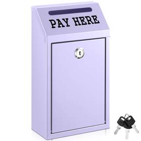 Xie-yaocom-3076 Yaocom Safe Cash Box Money Collection Metal Donation With Lock Wall Mount Pre Dr