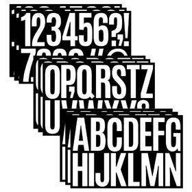 Yeodeesn Ydxin-032 144 Pcs 3 Inch Vinyl Waterproof Letter Stickers 9 Sheets White