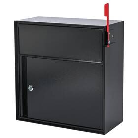 Usn6-0007 Yeshine Large Capacity Wall Mounted Locking Mailbox With Mail Flag And Number Sticker