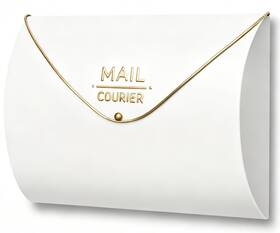 Yielycan 25106 White Wall Mount Mailbox For Outside Waterproof Metal Mailboxes With Rust-pro