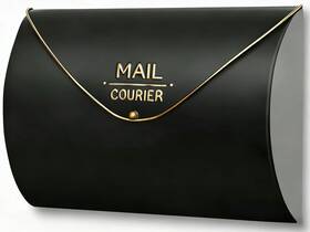 25412 Yielycan Black Wall Mount Mailbox For Outside Waterproof Metal Mailboxes With Rust-pr
