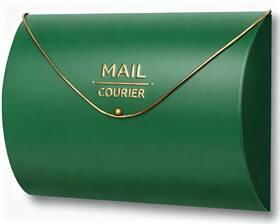 Yielycan 25912 Wall Mount Mailbox For Outside Waterproof Metal Mailboxes With Rust Green