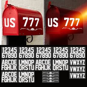 Yinbei 752720301881 132 Pieces 3 Inch Reflective Mailbox Numbers Stickers For Outside White