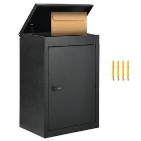 Yitahome 197839232600 Locking Mailbox Wall Mount Mailboxes For Outside 19.7x13.4x8.7 Inch