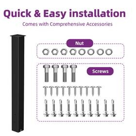 Yitahome 197839793835 Steel Mailbox Stand Outside Post Powder-coated Surface For Lawn Sidewalk