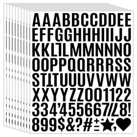 20250509 Ynhay 1960pcs Waterproof 1 Inch Vinyl Alphabet And Number Stickers - Black